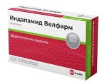 Индапамид Велфарм, таблетки покрытые пленочной оболочкой 2.5 мг 30 шт