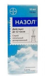 Назол, спрей наз. дозир. 0.025 мг/доза 0.05% 10 мл №1